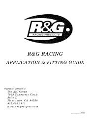 R&G Racing application chart and price list - The EMI Group