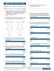 BRIEF PAIN INVENTORY - Endo