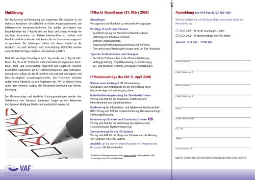 IT-Recht+Musterv-23-01-09:Layout 1 - VAF - Bundesverband ...