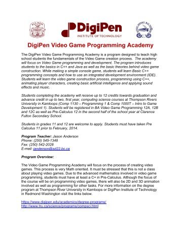 DigiPen Video Game Programming Academy