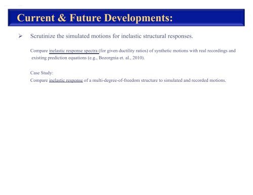 Simulation of Synthetic Ground Motions for Specified Earthquake ...