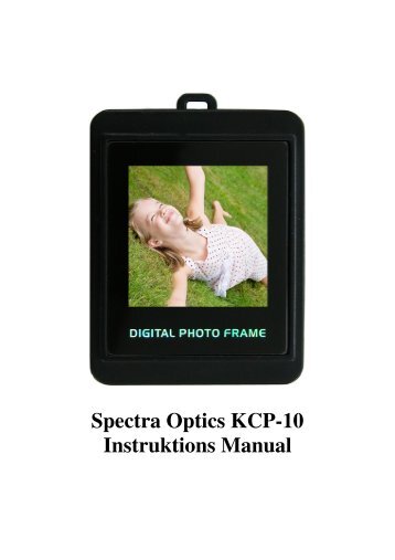 Spectra Optics KCP-10 Instruktions Manual - Manualer