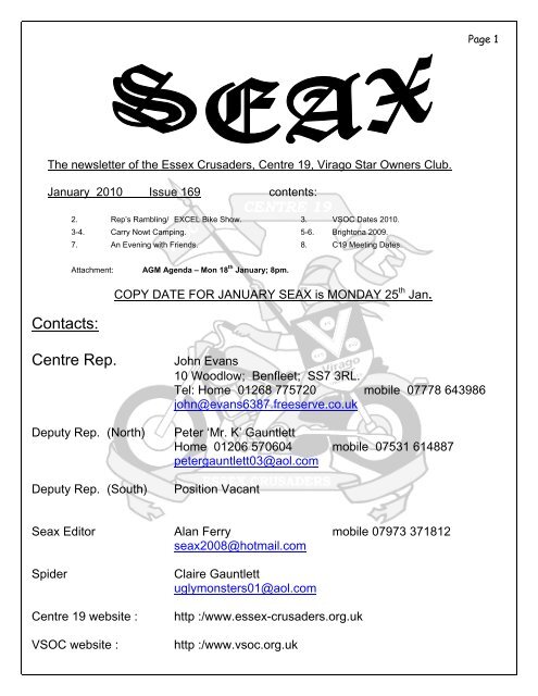 SEAX - January 2010 - Essex Crusaders