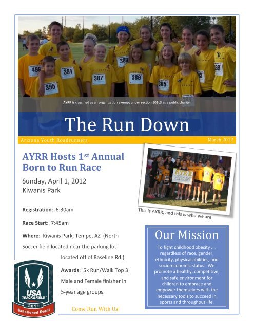 AYRR Hosts 1st Annual Born to Run Race - Arizona Youth Road ...