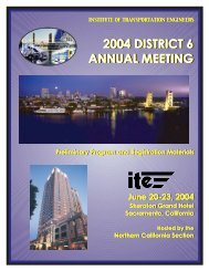 ITE 2004 District 6 Annual Meeting Program - ITE Western District