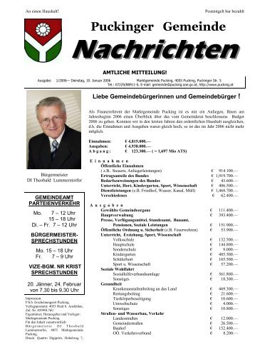 Gemeindenachrichten 1/2006 (0 bytes) - Gemeinde Pucking