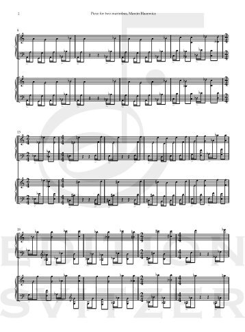 Piece for two marimbas (score).mus - Edition Svitzer