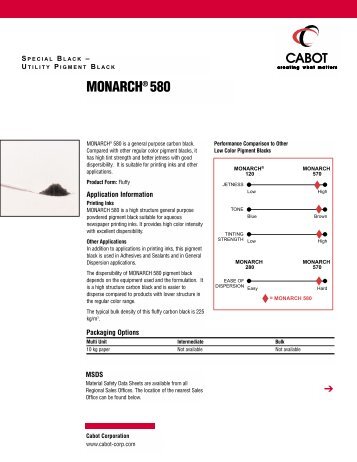 MONARCH® 580 - Cabot Corporation
