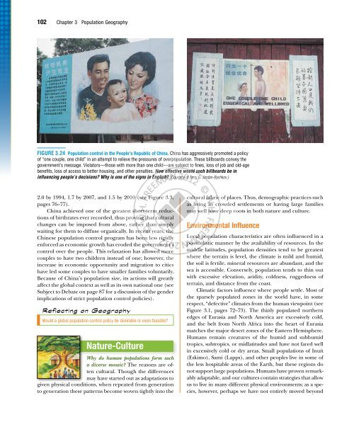 Chapter 3 Population Geography - W.H. Freeman