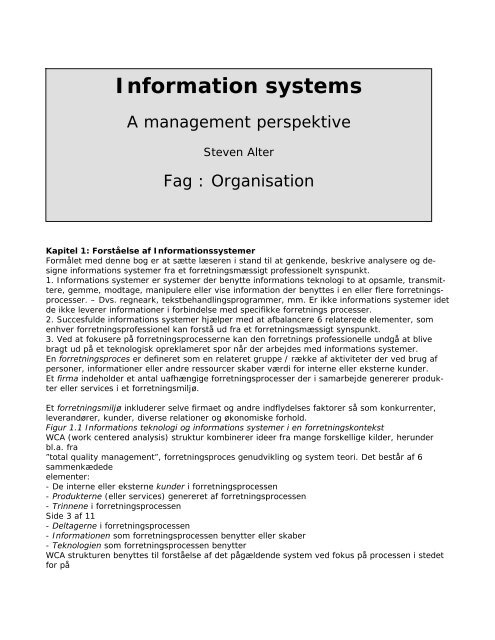 Steven Alter: Information Systems - Black Diamond Consulting
