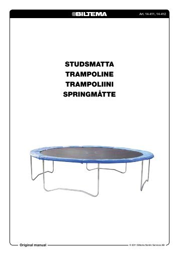 STUDSMATTA TRAMPOLINE TRAMPOLIINI SPRINGMÃTTE - Biltema