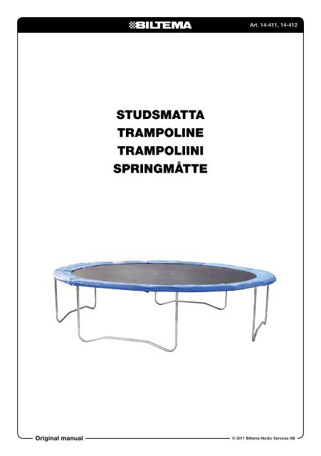 STUDSMATTA TRAMPOLINE TRAMPOLIINI SPRINGMÃ…TTE - Biltema