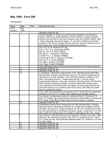 May 1945: Form 540