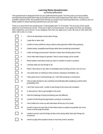 This is a graphic of Magic Learning Styles Questionnaire Printable It's just an image of Magic Learning Styles Questionnaire Printable