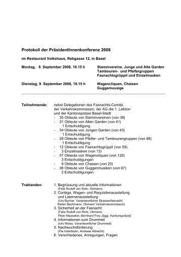 Protokoll 2008 (PDF, 28KB) - Basler Fasnachts ComitÃ©