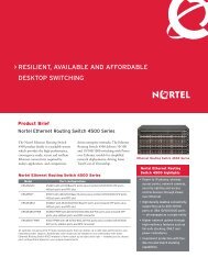 Nortel Ethernet Routing Switch 4500 Series - 1st Computer Networks