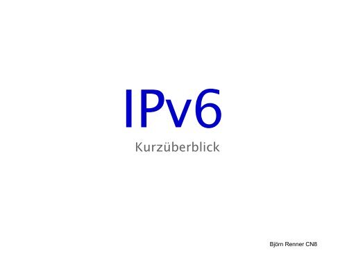 IPv6 Adressarten - UnFUG.org