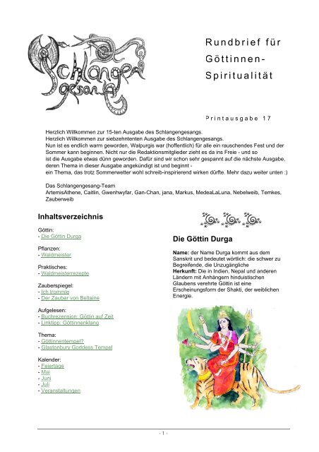 PDF-Ausgabe - Schlangengesang