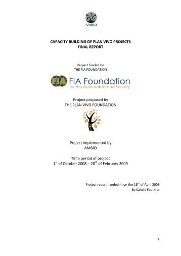 to download the report (4.4mb / .pdf) - FIA Foundation