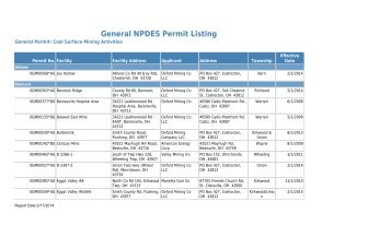 General NPDES Permit Listing - Ohio EPA