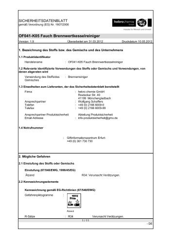 OF041-K01 Fauch Brennwertkesselreiniger