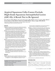 Atypical Squamous CellsÃ¢Â€Â“Cannot Exclude High-Grade ... - JOGC