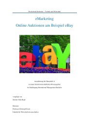 eMarketing Online Auktionen am Beispiel eBay - FakultÃƒÂ¤t fÃƒÂ¼r ...