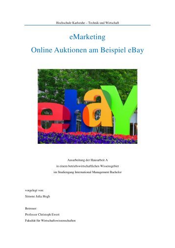 eMarketing Online Auktionen am Beispiel eBay - FakultÃƒÂ¤t fÃƒÂ¼r ...