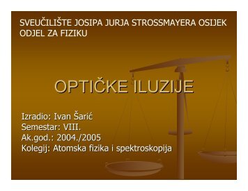 Opticke iluzije - Odjel za fiziku