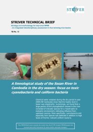 A limnological study of the Sesan River - NIVA