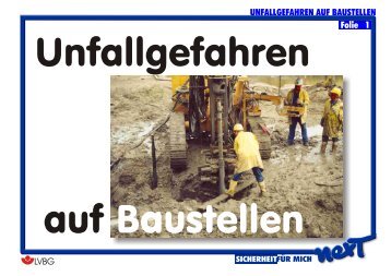 UNFALLGEFAHREN AUF BAUSTELLEN Folie 1