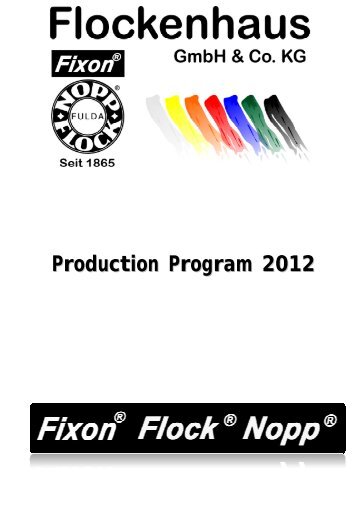 Production Program 2012 - flockenhaus.de