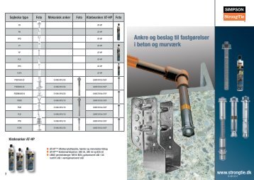 Ankre og beslag til fastgÃ¸relser i beton og murvÃ¦rk - F.wood-supply.dk