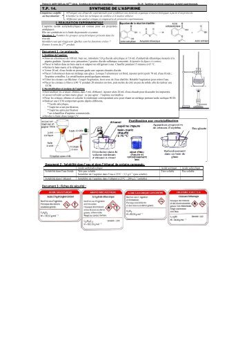 tp14. synthÃ¨se de l'aspirine