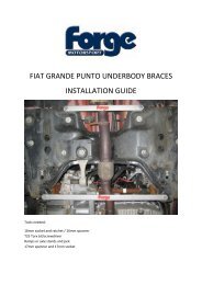 fiat grande punto underbody braces installation ... - Forge Motorsport