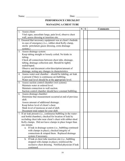 laboratory and clinical booklet - Fort Scott Community College