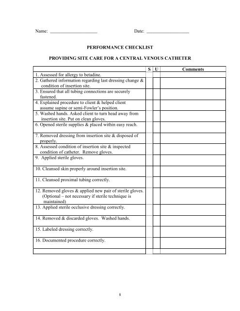 laboratory and clinical booklet - Fort Scott Community College