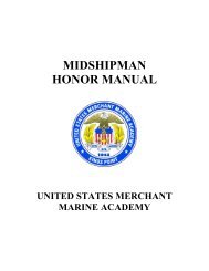 MIDSHIPMAN HONOR MANUAL 8-7 - US Merchant Marine Academy