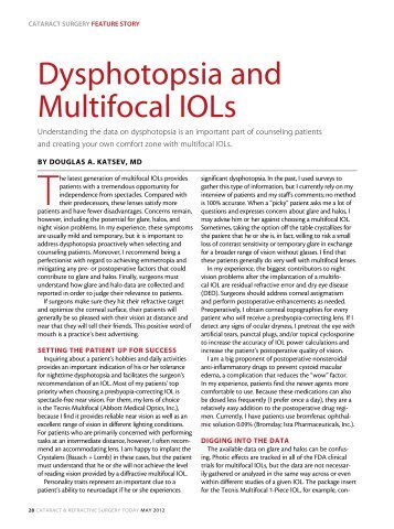 Dysphotopsia and Multifocal IOLs - Sansum Clinic