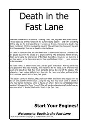 Death in the Fast Lane - Freeform Games