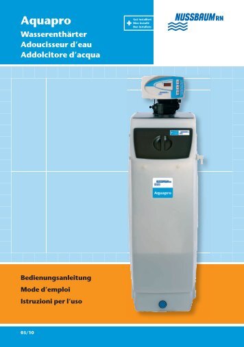 1. Aquapro-Adoucisseur d'eau - R. Nussbaum AG