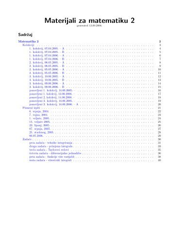 Materijali za matematiku 2 - FSB