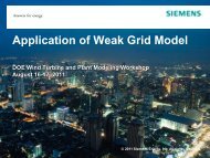 Application of Weak Grid Model