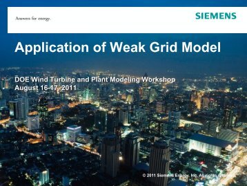 Application of Weak Grid Model