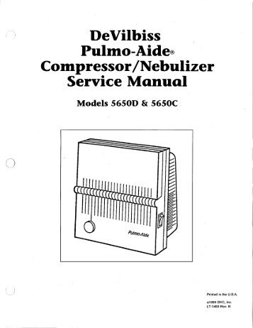 Devilbiss 5650 Service Manual - Phc-online.com