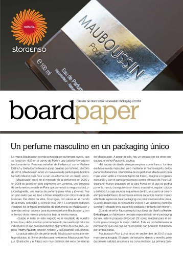 Un perfume masculino en un packaging Ãºnico - Stora Enso