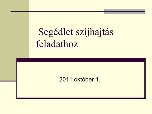 Segédlet szíjhajtás feladathoz - Gépszerkezettani és ...