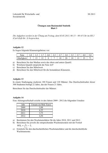 ÃƒÂœbungsblatt 3 - und Sozialstatistik