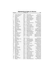 Horse Index by Name - Robin Glenn Pedigrees