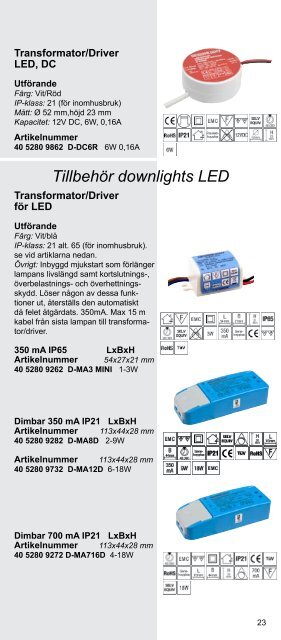 Downlights Halogen och LED 1203 - Gelia